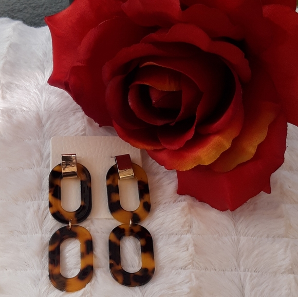 RESIN LINK EARRINGS - Picture 4 of 5